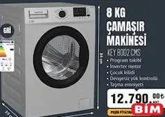 KEYSMART 8 KG ÇAMAŞIR MAKİNESİ KEY 8002 CMS